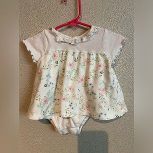 Little Me Floral Bodysuit Dress 6M